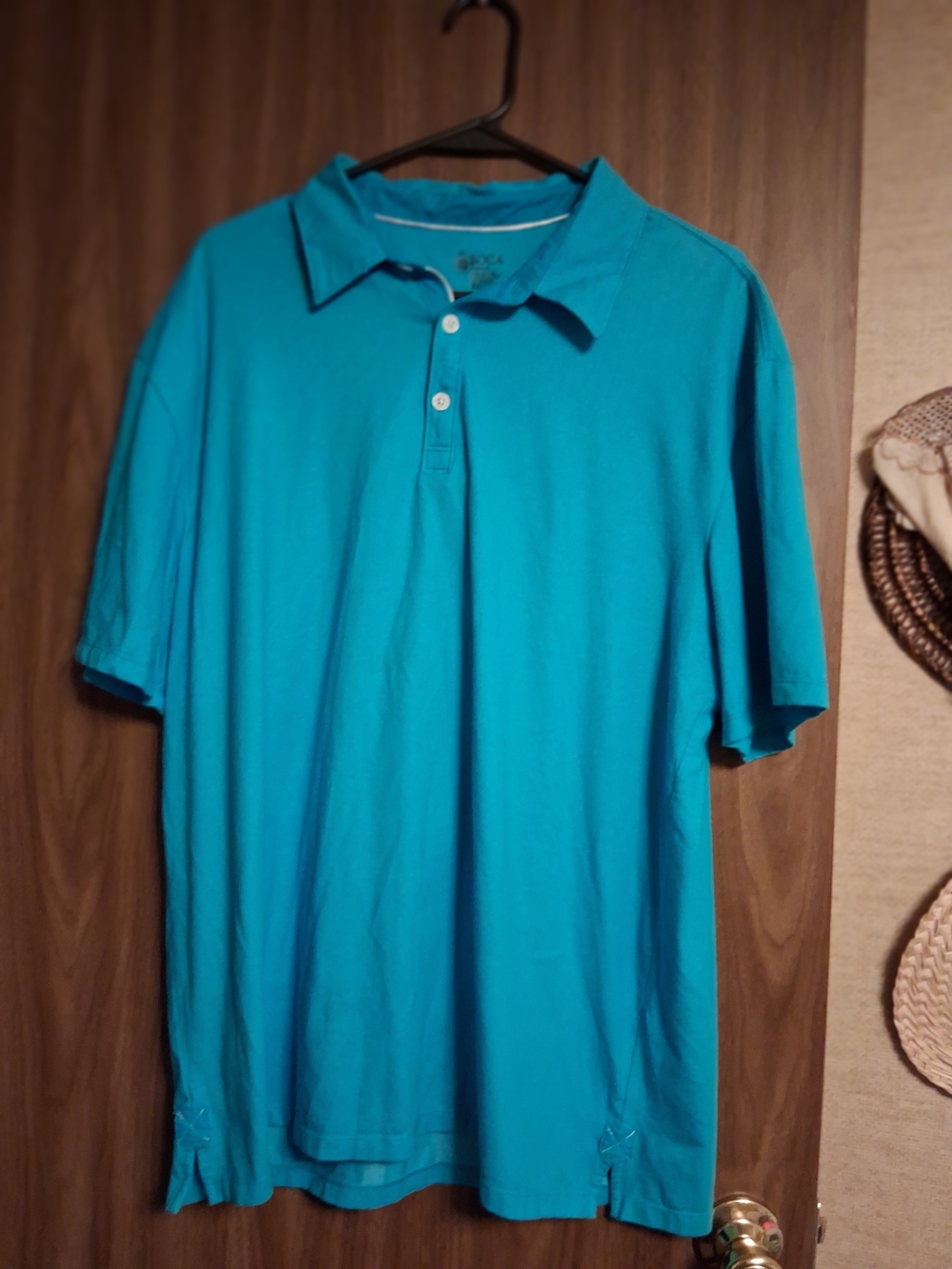 Men's Bright Turquoise Polo Shirt with Classic Collar